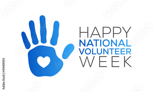 Vector illustration on the theme of National Volunteer week observed each year during third week of April.