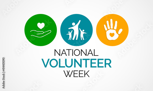 Vector illustration on the theme of National Volunteer week observed each year during third week of April.
