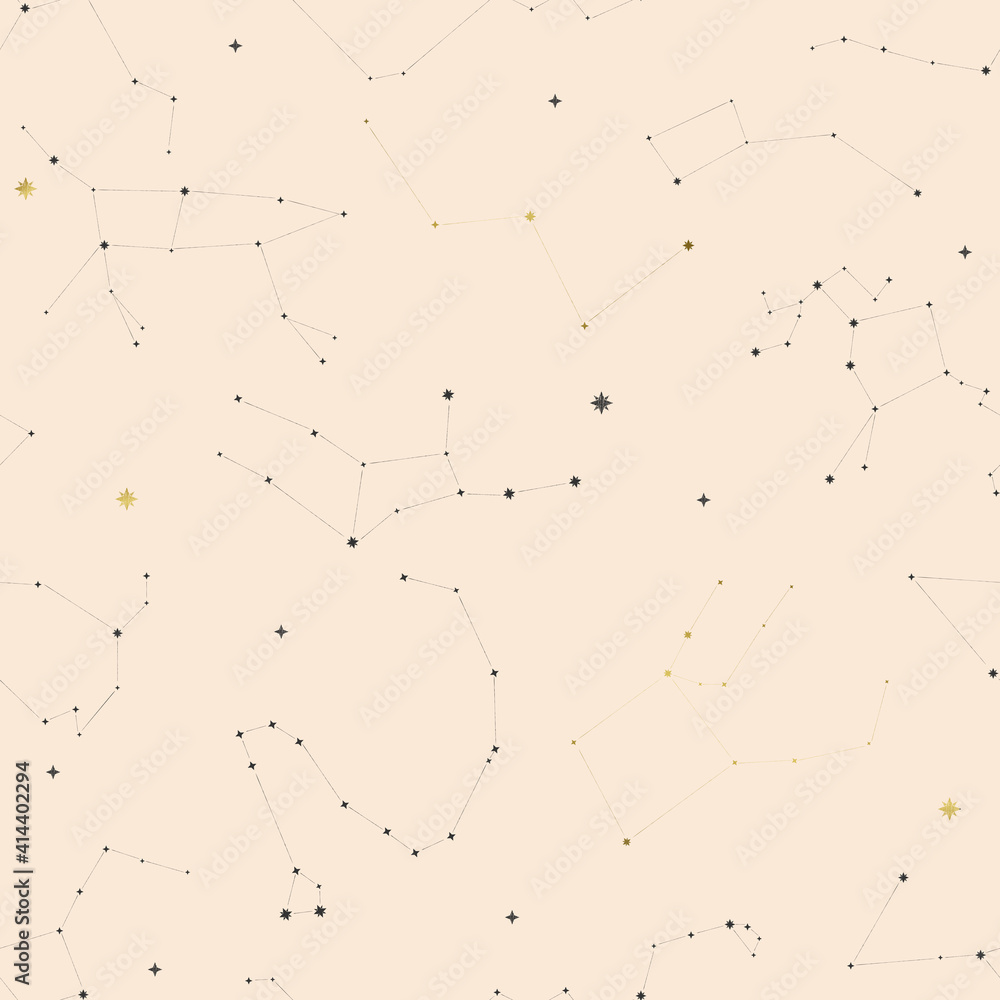 seamless pattern with constellations on a light background seamless pattern with constellations on a light background
