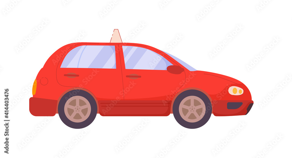 Driving school training car isolated on white background Driving school training car isolated on white background