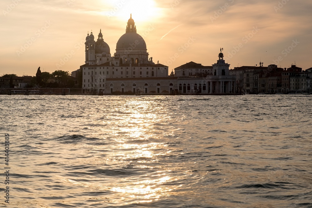 Sunset in Venice from San Magiore island
