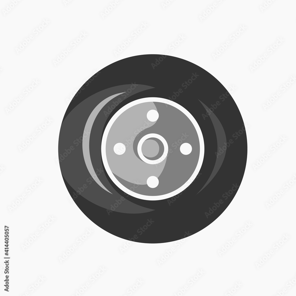 Black Tire Illustration Vector Design