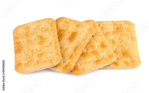 Crispy cracker isolated on white background