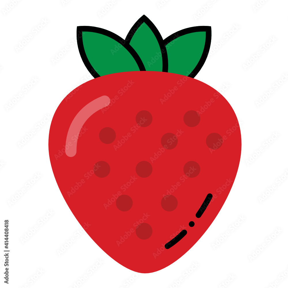 Obraz premium Strawberry Fruit Icon.