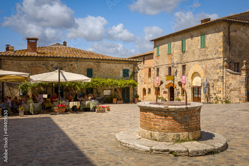 The main square, Monteriggioni, Italy