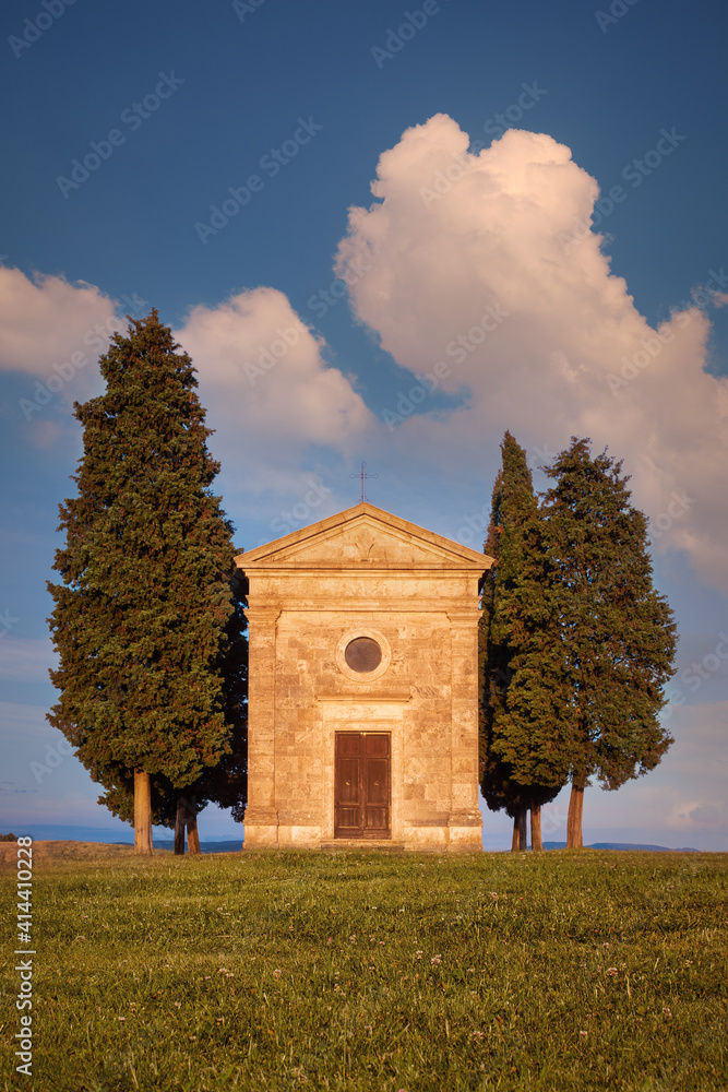 Vitaleta chapel  (Cappella della Madonna di Vitaleta), San Quirico d'Orcia, Italy