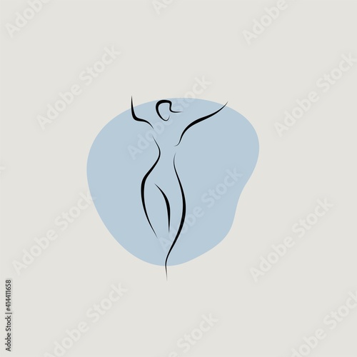 woman silhouette icon vector logo design