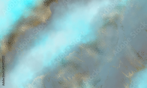 Design mit Effekten - Farbauftrag mit verschiedenen Schattierungen und Goldreflexen