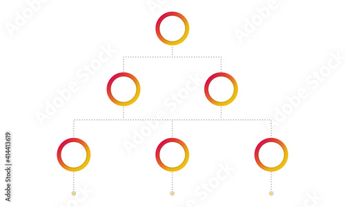 Multi-level marketing business template. Blank mlm structure on white background. Hierarchy system. Vector