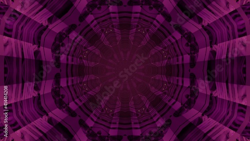 Abstract sci fi tunnel pattern 3d illustration
