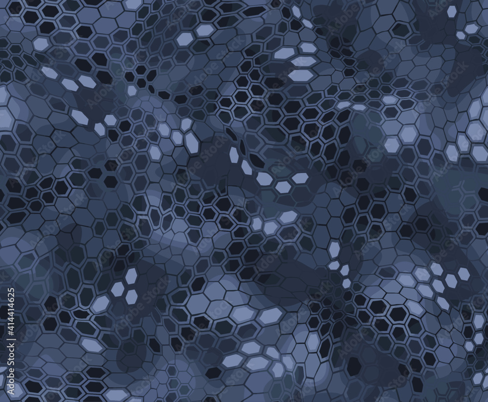 Hexagonal camouflage seamless patern. Abstract modern endless digital ...