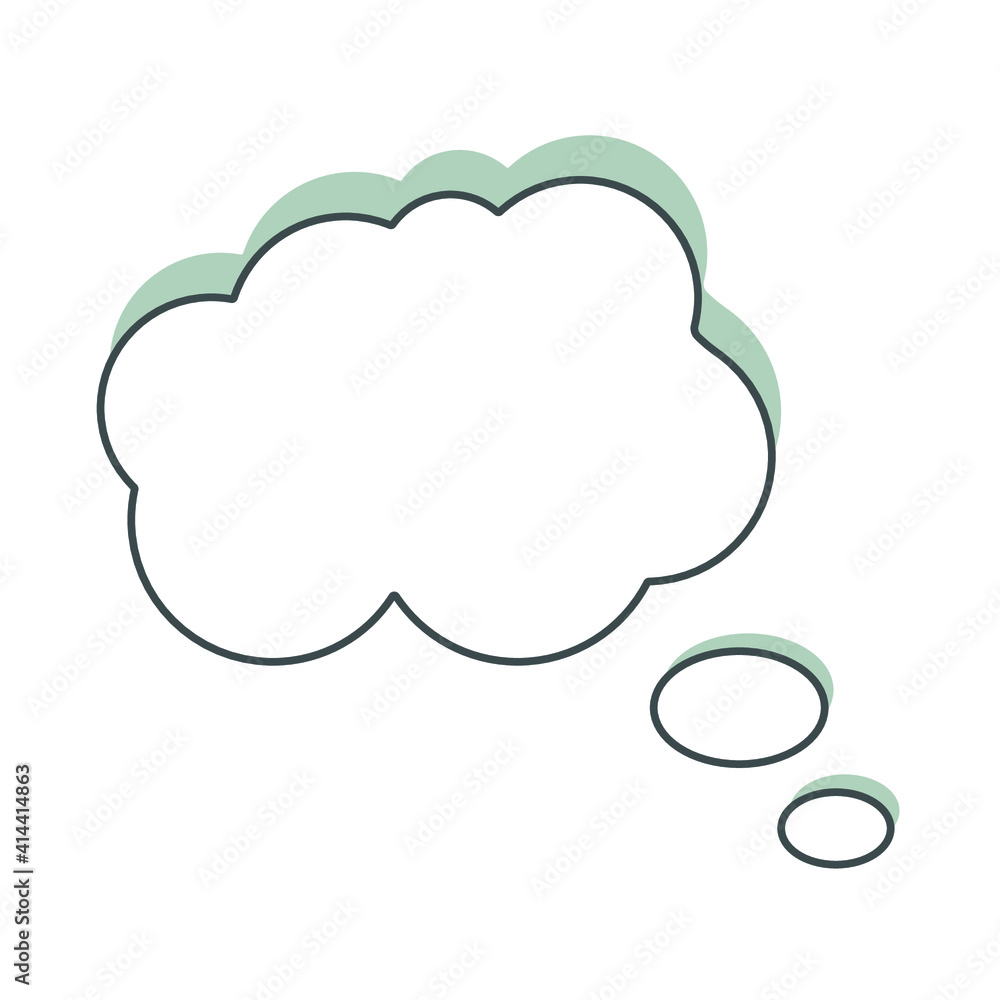 Empty blank balloon cloud with white color isolated on white background. vector dialog for website Empty blank balloon cloud with white color isolated on white background. vector dialog for website