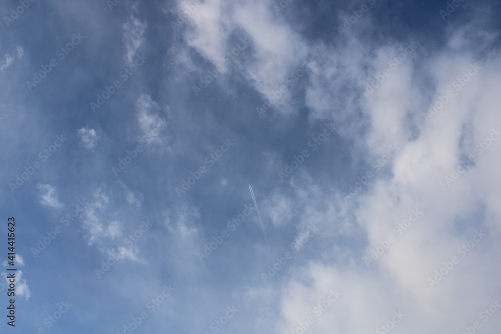 The sky in the forest, close to the taiga