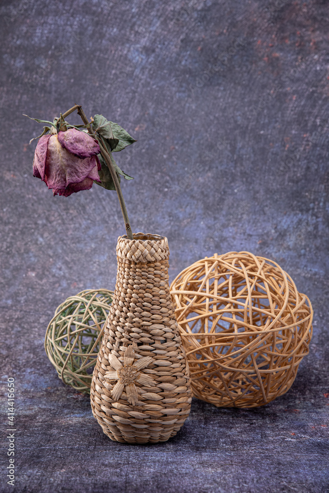 10 BOULES EN osier de rotin naturel pour mariage de Noël décoration de