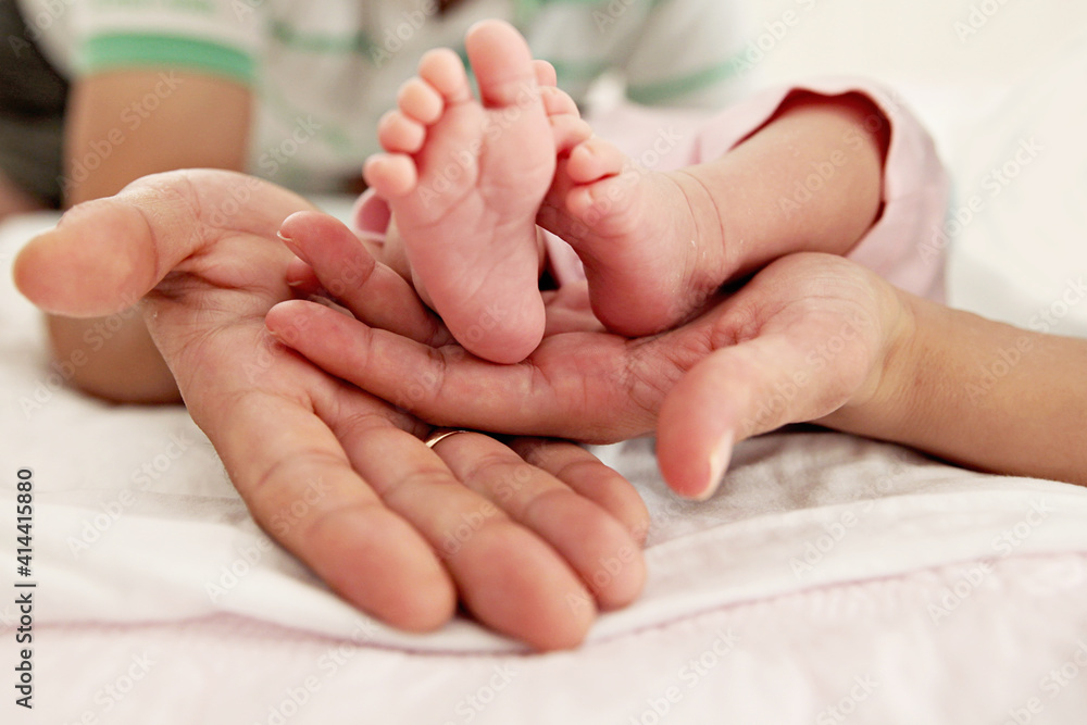 Feet of a newborn baby Feet of a newborn baby
