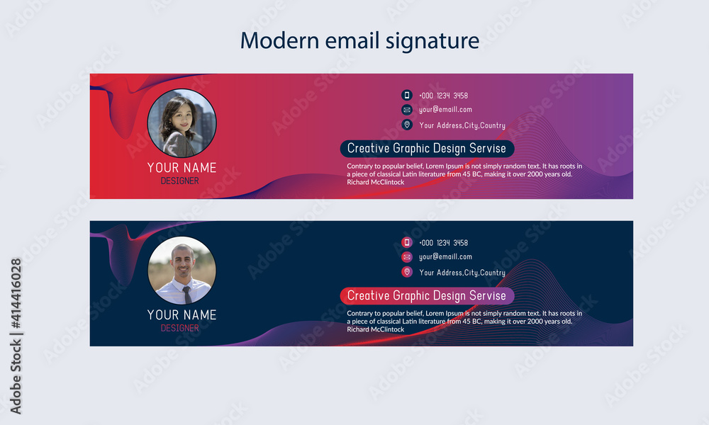 modern email signature template design