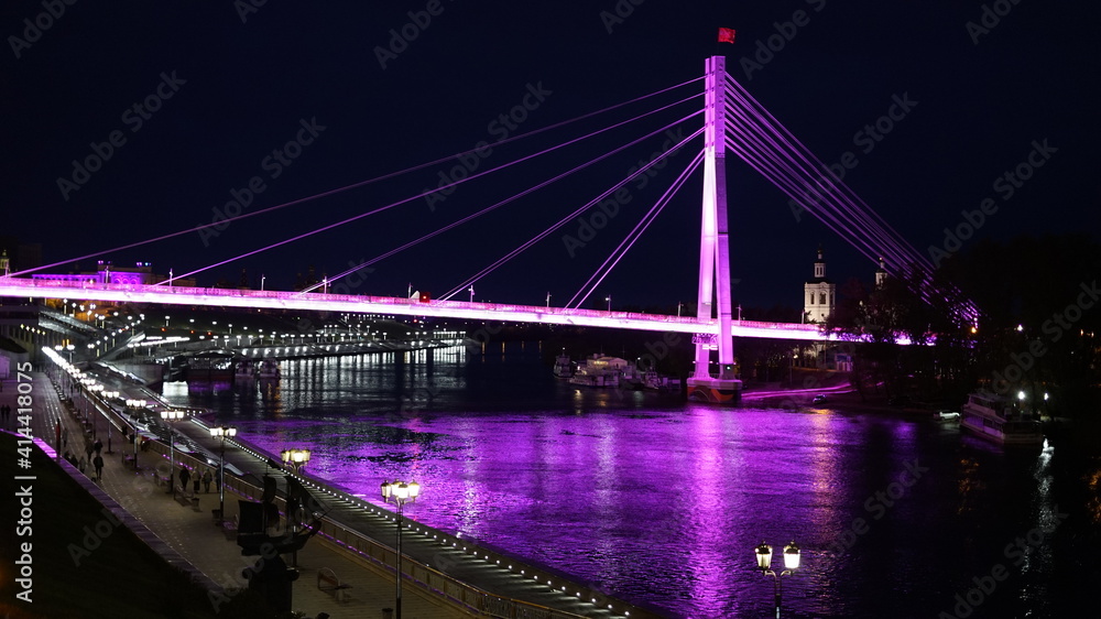Naklejka premium bridge over the river