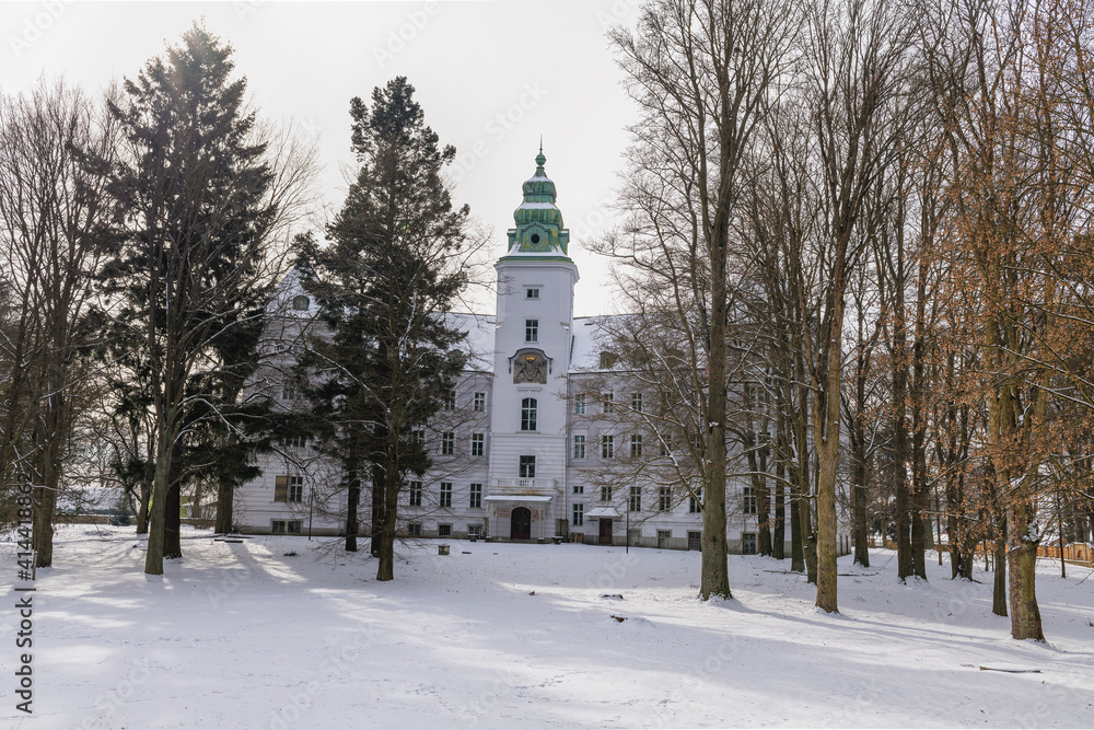 New Castle in the park of Chodova Plana (Kuttenplan) in winter - Plzeň Region - Czech Republic