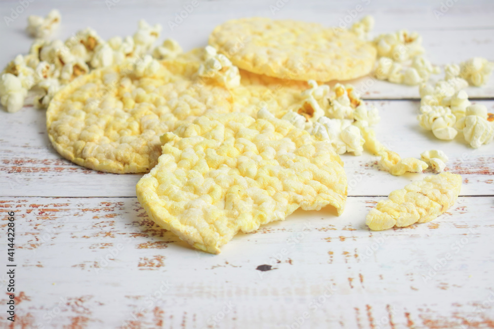 Corn pancakes, in a circular shape.
Space for text or idea. Corn pancakes, in a circular shape.
Space for text or idea.