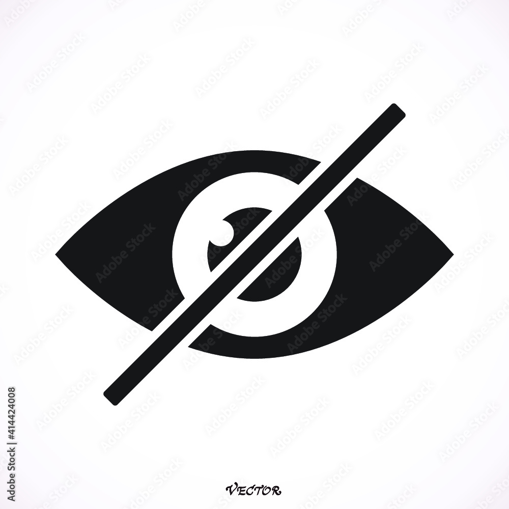 Hide icon. flat style Hide icon. flat style