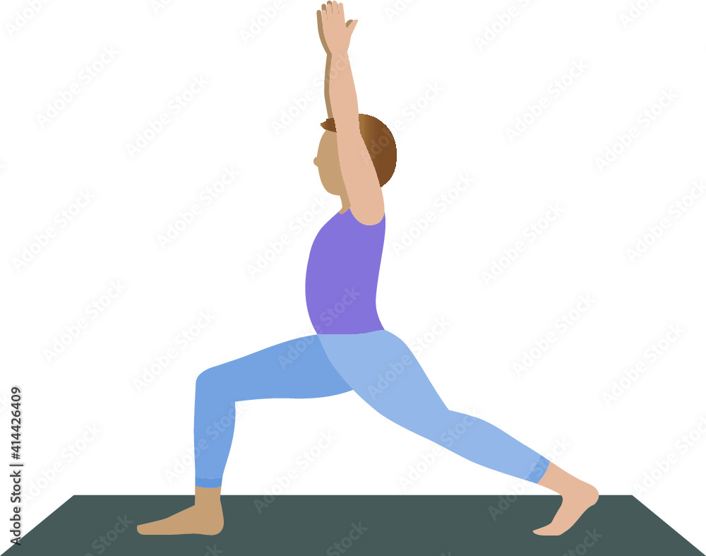 Man doing yoga exercise - illustration Man doing yoga exercise - illustration