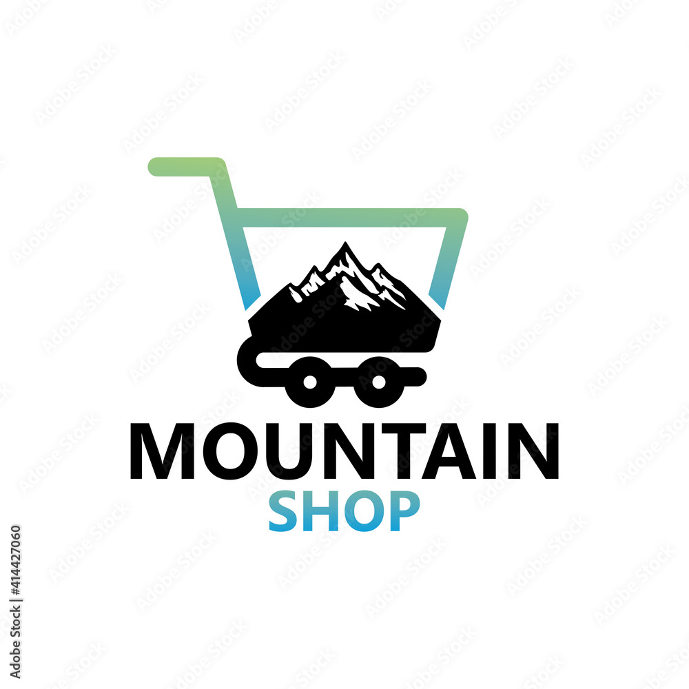 Mountain shop logo template design Mountain shop logo template design