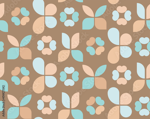 Seamless pattern, illustration, with butterfly abstract elements