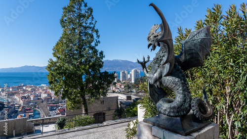 Dragons of Trsat in the city of Rijeka photo