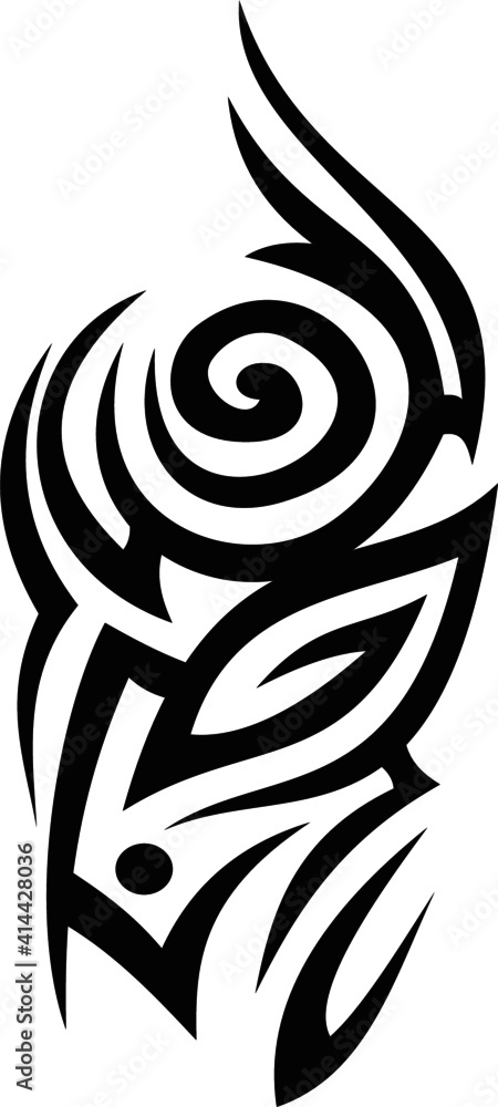 Fototapeta premium Vector symbol, ornament, tattoo. beautiful vector illustration. Drawings on the body, ancient symbols.