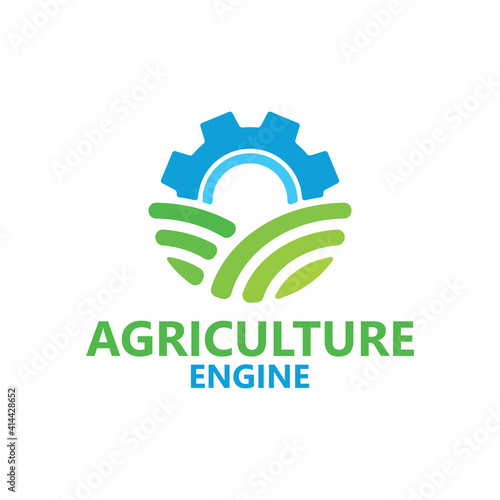 Agriculture engine logo template design
