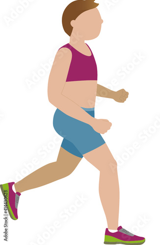 Man doing interspace exercise - illustration