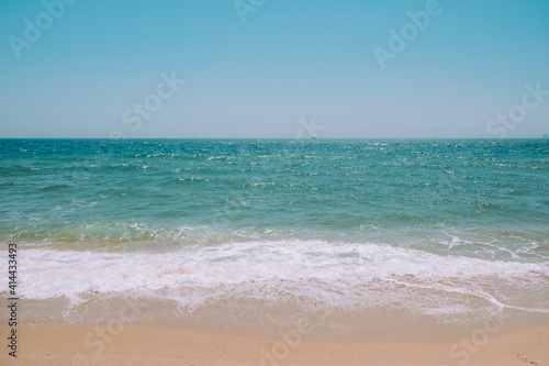 sandy beach and blue sky