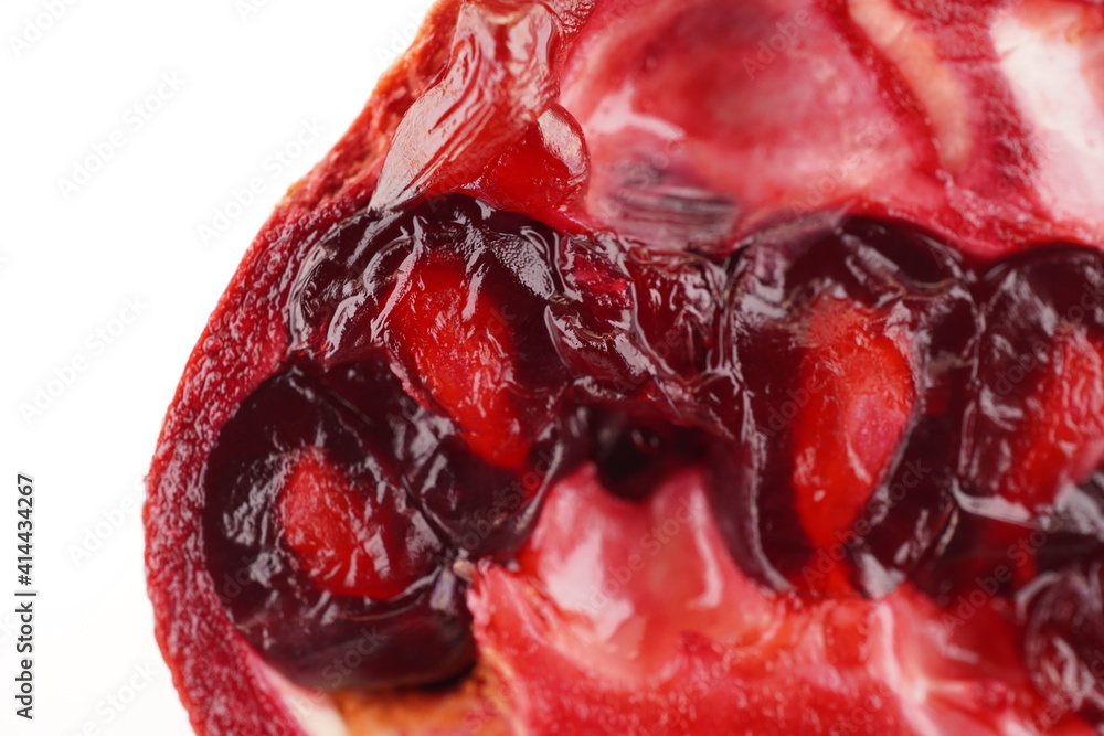 pomegranate fruit on white background pomegranate fruit on white background