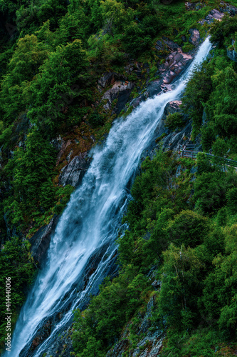 Waterfall in the Dolomites, Italy.