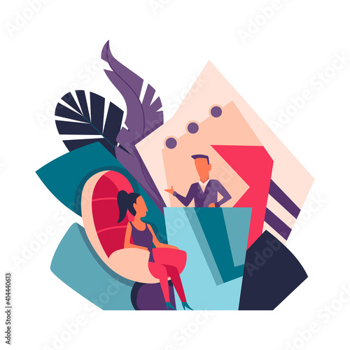 Video blogging. Studio blog recording on chroma key background. Recording podcast. Video recording. Workplace of blogger or video editor. Live streaming concept