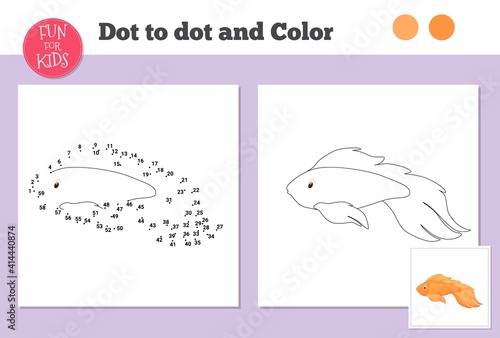 Dot to dot game for kids home schooling. Coloring page for children education.