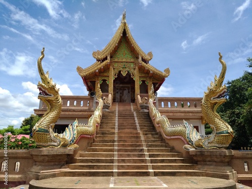 Wallpaper Mural The architecture in the thai temple, Wat Pa-Tung-Ngam, Lampun, Thailand, 1ST, July 2018. Editorial Torontodigital.ca