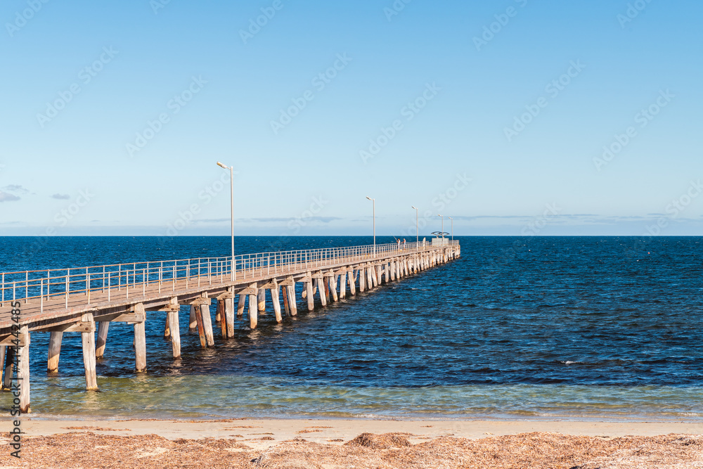 Marion Bay jetty at sunset during summer evening, Yorke Peninsula, South Australia