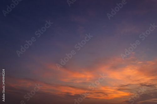sunset sky in the evening and dusk cloud © Nature Peaceful 