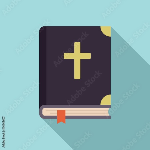 Holy bible icon. Flat illustration of holy bible vector icon for web design