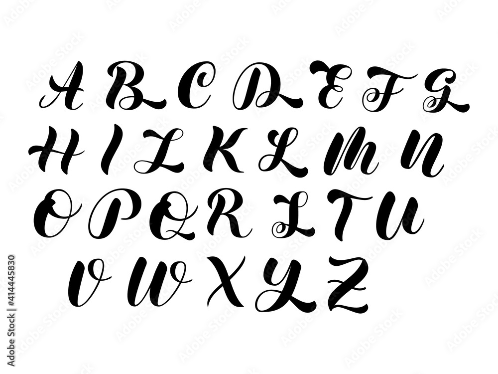 Big letters alphabet. Vector stock illustration for banner or shirt