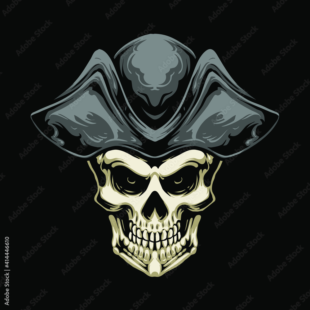 pirate hat skull vector illustration pirate hat skull vector illustration