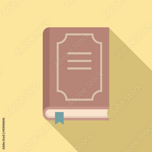 Prosecutor book icon. Flat illustration of prosecutor book vector icon for web design