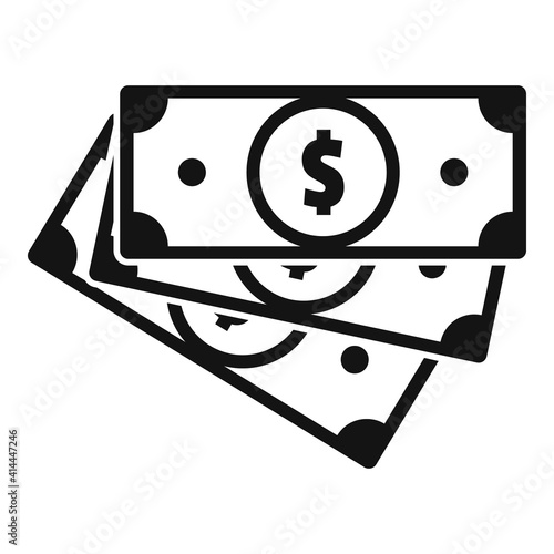 Prosecutor money cash icon. Simple illustration of prosecutor money cash vector icon for web design isolated on white background