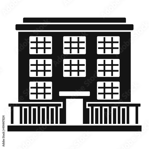 Prison building icon. Simple illustration of prison building vector icon for web design isolated on white background