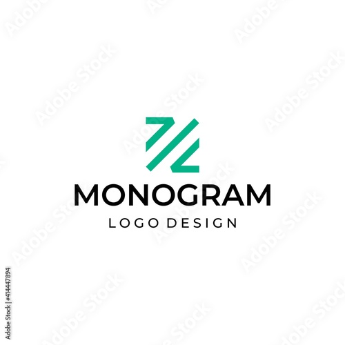 Modern Z letter logo designed with geometric lines. EPS 10, Vector. 