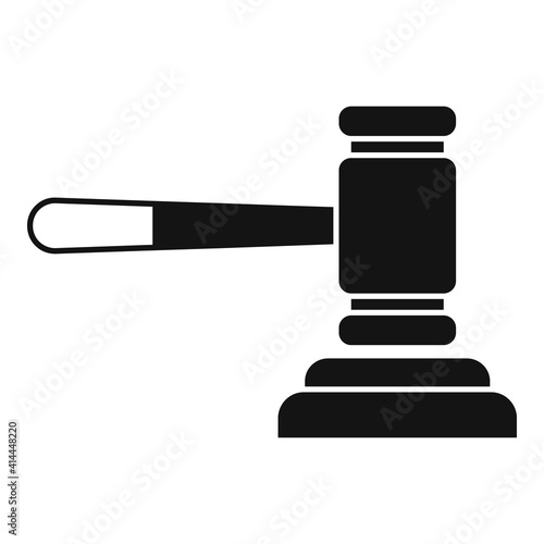 Judge gavel icon. Simple illustration of judge gavel vector icon for web design isolated on white background