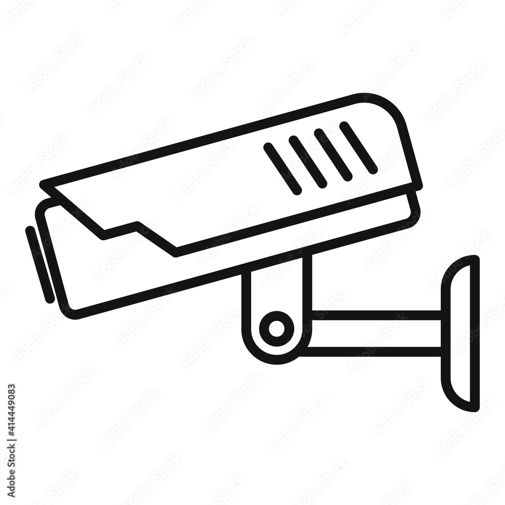 Security camera icon. Outline security camera vector icon for web design isolated on white background Security camera icon. Outline security camera vector icon for web design isolated on white background