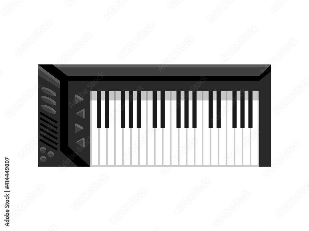 Fototapeta premium Musical Keyboard instrument. Isolated image of a keyboard. illustration - musician equipment. Tool for music lover