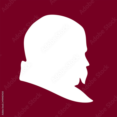 Taras Shevchenko. Silhouette profile photo